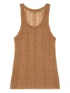 Alanui Desert Drift Cable-knit Tank Top In Brown