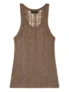 Alanui Desert Drift Cable-knit Tank Top In Brown