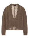 Alanui Desert Drift V-neck Top In Brown