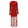 Alanui Desert Is My Tennis Court Midi Dress In Red Rayon In Red