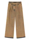 Alanui Desert Rose Jeans Mit Acid-wash-effekt In Brown