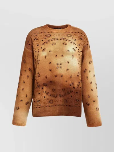 Alanui "desert Tones" Knit Sweater In Brown