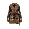 Alanui 'dreamscape' Wool-blend Cardigan In Brown