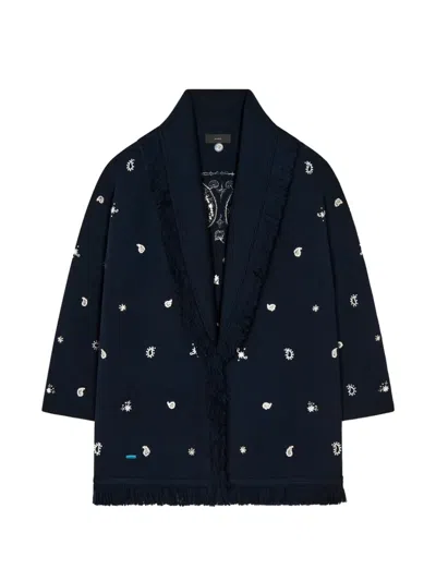 Alanui Echoes Of The Bandana Cardigan In Black