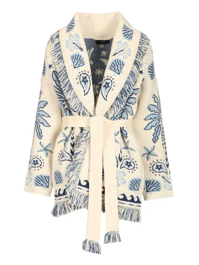 Alanui Echoes Of The Island Knitwear White In Multi