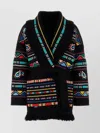 Alanui Memories Of The Savannah Cardigan In Black Multi