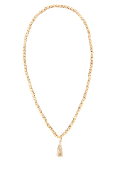 Alanui Embellished Crochet Necklace In Gold