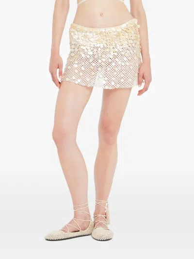 Alanui Embellishment-details Mini Skirt In White