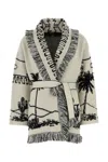Alanui Icon Cashmere-blend Cardigan In Whiteblac