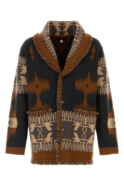 Alanui Cashmere Icon Cardigan Shawl Collar Fringe In Multi