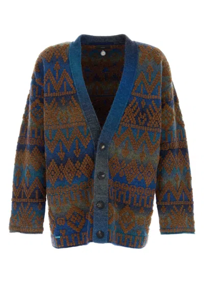 Alanui Embroidered Cotton Blend Western Beat Oversize Cardigan In Multi