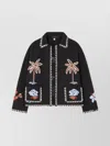 Alanui Remember Me Embroidered Palm-tree Jacket In Multi