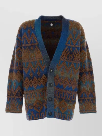 Alanui Embroidered Oversized Cardigan In Brown