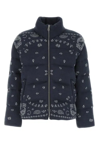 Alanui Embroidered Wool Bandana Down Jacket In Black