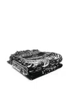 Alanui Embroidered Wool Blend Antarctic Expedition Blanket In Black