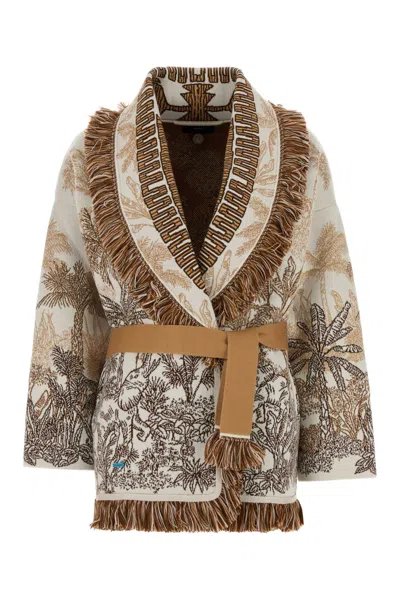 Alanui Embroidered Wool Blend Cardigan