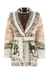 Alanui Embroidered Wool Blend Cardigan In Multi