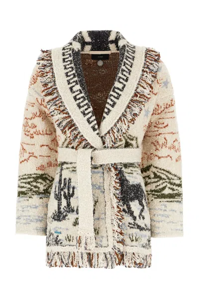 Alanui Embroidered Wool Blend Cardigan In Multi