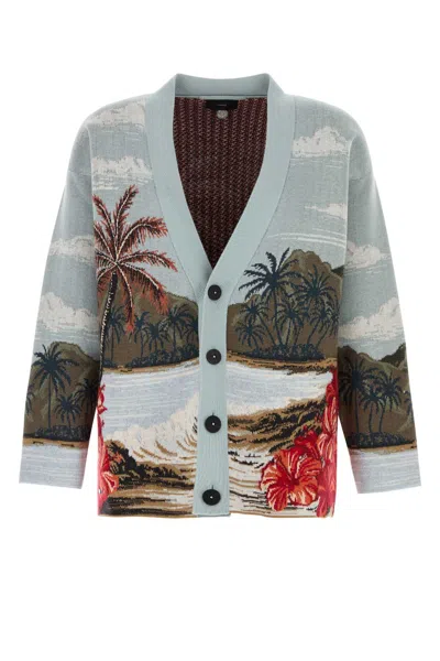 ALANUI ALANUI EMBROIDERED WOOL BLEND CARDIGAN