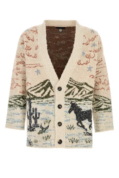 ALANUI CARDIGAN IN MISTO LANA RICAMATO  UOMO