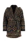 Alanui Embroidered Wool Blend Grunge Beat Cardigan In Multi