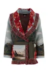 Alanui Embroidered Wool Blend Hidden Bay Cardigan In Multi