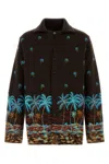 Alanui Wool Cardigan With Embroidered Palm Tree