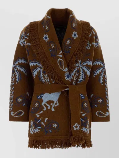 Alanui Embroidered Wool Cashmere Cardigan