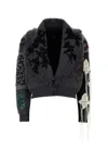 Alanui Embroidered Wool Midnight In Manhattan Cardigan In Multi