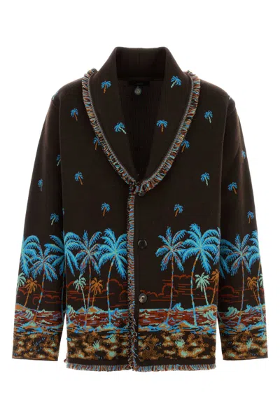 ALANUI EMBROIDERED WOOL TALE OF A HAWAIIAN CARDIGAN