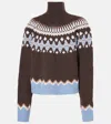 Alanui Embroidered Wool Turtleneck Sweater In Multicolor