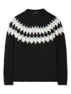 Alanui Fairisle Wool Sweater In Black