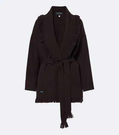 Alanui Finest Cashmere And Silk-blend Cardigan In Brown