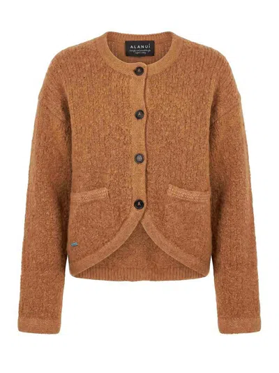 Alanui "finest" Cashmere Silk Jacket In Camel