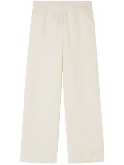 Alanui Finest Fringe-detail Trousers In Neutral