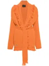 Alanui Finest Fringe-edge Cardigan In Orange