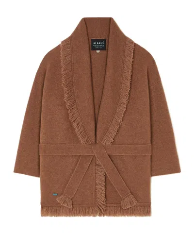 ALANUI FINEST FRINGED BELTED CARDIGAN