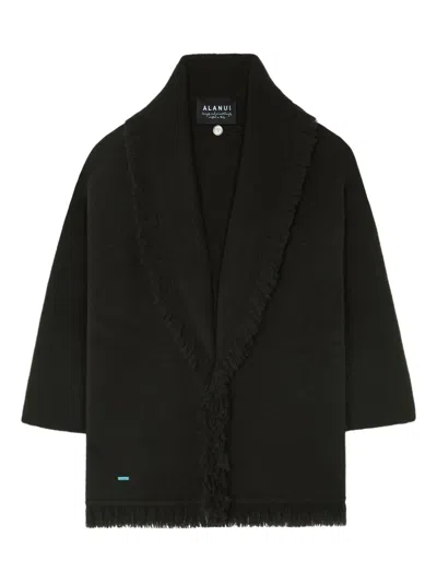 Alanui Finest Fringed Cardigan In Black