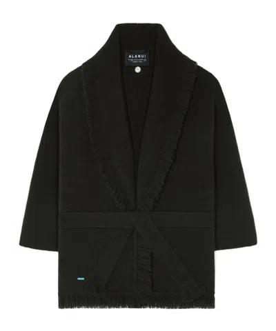 Alanui Finest Fringed Cardigan In Black