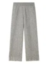 Alanui Finest Fringed-hem Trousers In Gray