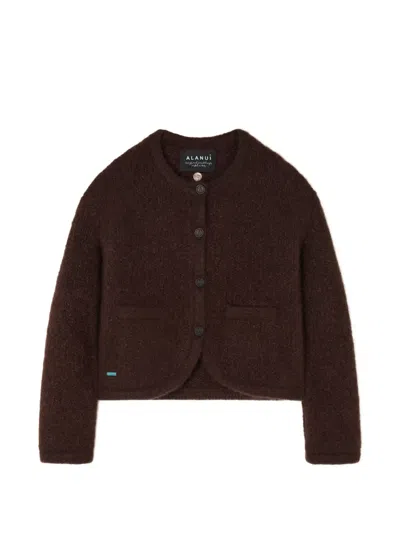 Alanui Finest Horn-button Cardigan In Red