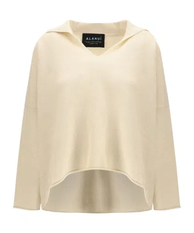 Alanui Finest Polo Jumper In Neutral