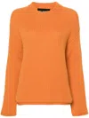 Alanui Finest Ribbed-knit Jumper In Orange