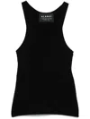 Alanui Fine Ribbed Tank Top In Black