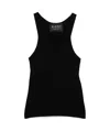 Alanui Fine Ribbed Tank Top In Black