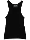 Alanui Fine Ribbed Tank Top In Schwarz