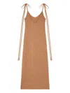 Alanui Finest Tie-detail Maxi Dress In Brown