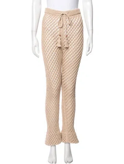 Pre-owned Alanui Flared Pants In Neutral