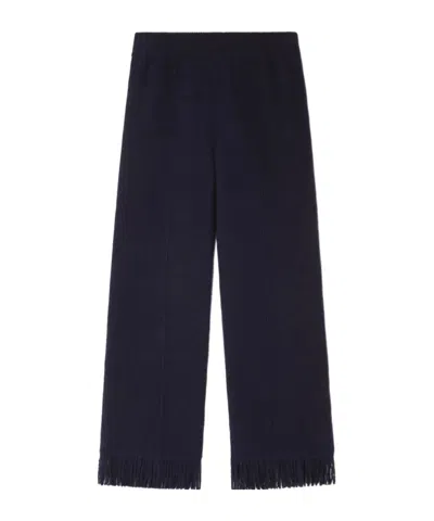Alanui Fringe-detail Trousers In Blue