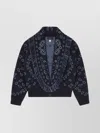 Alanui Fringe Detailing Bomber Jacquard Bandana In Blue